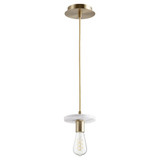 1 Light Mini Pendant 5.63 Inch Tall by Quorum - 822-Marble