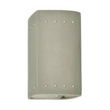 Ambiance Small Rectangular with Perfs Outdoor Wall Mount by Justice Design - CER-0925W