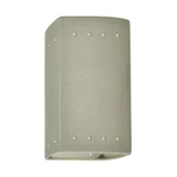 Ambiance Small Rectangular with Perfs Outdoor Wall Mount by Justice Design - CER-0925W