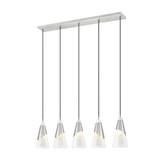 Beckhill Green 5 Light Linear Chandelier 15.75 Inch Tall and 7 Inch Wide by BSH - 372-BEL-1374935