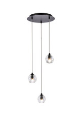 The Strand 3 Light Medium Pendant by Bailey Street Home - 390-BEL-1012383