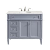 Charles Hollies 40 Inch 3 Drawer Bath Vanity Sink Set by Bailey Street Home - 779-BEL-688772