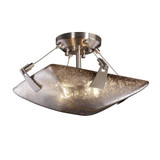 Fusion Tapered Clips 2 16 Inch Wide Semi Flush Mount by Justice Design - FSN-9630-25-MROR