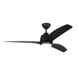 Kitchener Reach 3 Blade Ceiling Fan With Light Kit 52 Inches Wide by BSH - 96-BEL-1107118