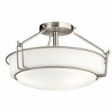 Kingsley View 3 Light 16.5 Inch Wide Semi Flush Mount by Bailey Street Home - 147-BEL-2748738