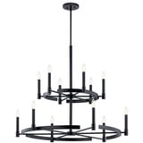 Gortans Road 12 Light Oversized 2 Tier Chandelier by Bailey Street Home - 147-BEL-1031906