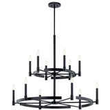 Gortans Road 12 Light Oversized 2 Tier Chandelier by Bailey Street Home - 147-BEL-1031906