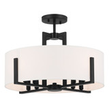 Cleeve Oaks 8 Light 20 Inch Wide Semi Flush Mount by Bailey Street Home - 1292577