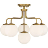Ashfield Gate 6 Light 24 Inch Wide Semi Flush Mount by Bailey Street Home - 159-BEL-1105882