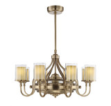 Two Tier 6 LED Ceiling Light and 3 Blade Fan 35.5 Inch W x 35 Inch H by BSH - 159-BEL-461990