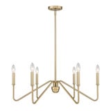 Crystal Wood Road 6 Light Linear Pendant 36 Inch Wide by Bailey Street Home - 170-BEL-1316965
