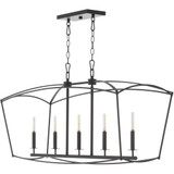 Robert Oak 5 Light Small Linear Chandelier by Bailey Street Home - 183-BEL-6512-5
