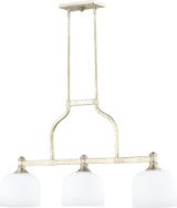 Transitional Three Light Chandelier in Aged Silver Leaf Finish by BSH - 183-BEL-2535362