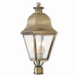 Melrose Loan 3 Light Outdoor Post Top Lantern 10.5 x 27.5 Inches by BSH - 218-BEL-189843
