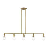 Caernarvon Woods 5 Light Minimalistic Linear Chandelier by BSH - 218-BEL-1219944