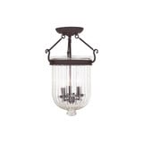 Sussex Dene 3 Light 12 Inch Wide Semi Flush Mount by Bailey Street Home - 218-BEL-443957