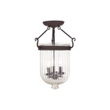 Sussex Dene 3 Light 12 Inch Wide Semi Flush Mount by Bailey Street Home - 218-BEL-443957