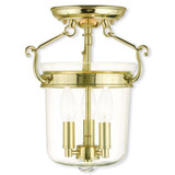Leeds Loan 3 Light 10.5 Inch Wide Semi Flush Mount by Bailey Street Home - 218-BEL-476859