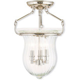Tennyson Haven 3 Light 12 Inch Wide Semi Flush Mount by Bailey Street Home - 218-BEL-476895