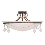 Woodhall Mill 3 Light 16 Inch Wide Semi Flush Mount by Bailey Street Home - 218-BEL-1029807
