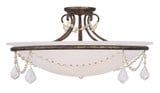 Woodhall Mill 3 Light 16 Inch Wide Semi Flush Mount by Bailey Street Home - 218-BEL-1029807