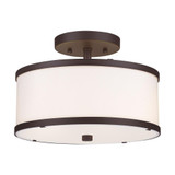 Newcomen Grove 2 Light 11 Inch Wide Semi Flush Mount by Bailey Street Home - 218-BEL-540084
