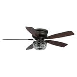 5 Blade Crystal Flush Ceiling Fan with Light Kit 48 Inch by BSH - 2615-BEL-1375968