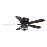5 Blade Crystal Flush Ceiling Fan with Light Kit 48 Inch by BSH - 2615-BEL-1375968