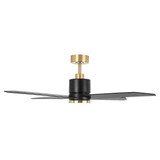 Brilliance Boulevard 4 Blade Flush Ceiling Fan with Light Kit 52 Inch Wide by BSH - 2615-BEL-1376020