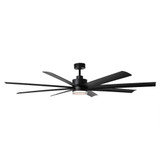 Twinkle Terrace 8 Blade Smart Ceiling Fan with Light Kit 72 Inch by BSH - 2615-BEL-1376024