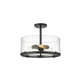 Northcote Drove 3 Light Steel Flush Mount by Bailey Street Home - 372-BEL-1113048