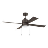 Outdoor McCoy 4 Blade Ceiling Fan with Light Kit 52 Inch Wide by Craftmade - OMCY52