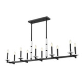 Clay Las 10 Light Linear Chandelier 16 Inch Tall and 12 Inch Wide by BSH - 372-BEL-1374827