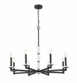 Clay Las 8 Light Chandelier 29.25 Inch Tall and 36.5 Inch Wide by BSH - 372-BEL-1374833