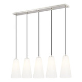 Moorfield Quadrant 5 Light Linear Chandelier 13.75 x 7.25 Inches Wide by BSH - 372-BEL-1340874