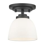 Hall Cliffe Rise 1 Light Steel Flush Mount by Bailey Street Home - 372-BEL-495537