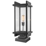 Oldacre Road 1 Light Outdoor Square Pier Mount Lantern 10 x 24.5 In by BSH - 372-BEL-689200