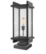 Oldacre Road 1 Light Outdoor Square Pier Mount Lantern 10 x 24.5 In by BSH - 372-BEL-689200