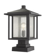 Temple Chase 1 Light Outdoor Square Pier Mount Lantern 11 x 17.5 In by BSH - 372-BEL-689108