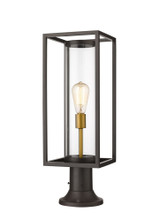 Newby Head 1 Light Outdoor Pier Mount 21.75 Inch Tall by Bailey Street Home - 372-BEL-1222976