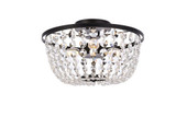 Hook Green 3 Light 13 Inch Wide Flush Mount by Bailey Street Home - 390-BEL-1302370