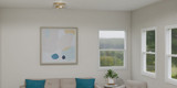 2 Light 14 Inch Wide Modern Flush Mount by Bailey Street Home - 71-BEL-1325764