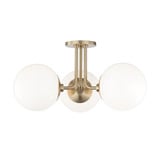 Sheldon Barton 3 Light 18.25 Inch Semi Flush Mount by Bailey Street Home - 735-BEL-2692786