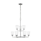 Hexham Court - 9.5W Nine Light 2-Tier Chandelier - 73-BEL-1001696