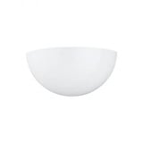 1 Light Traditional Half Moon Wall Sconce with White Plastic Glass-6.75 Inches H by 13.75 Inches W - 73-BEL-1001727
