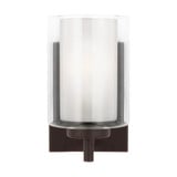 1 Light LED Traditional Steel Wall Mount with Clear Glass-8 Inches H by 4.5 Inches W - 73-BEL-4315041