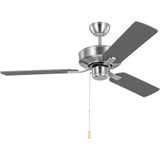 Traditional Style 3-Blade Ceiling Fan in Matte White Finish with Three-Speed Pull Chain Motor 48 inches W x 13.3 inches H - 96-BEL-1272684