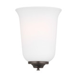 1 Light Wall Sconce with Opal Cased Etched Glass-10.5 Inches H by 8 Inches W - 73-BEL-2288154