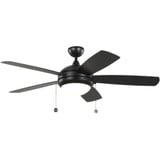 52 Inch Outdoor Ceiling Fan with Light Kit and Pull Chain - Wet Rated Classic 5 Blade Ceiling Fan - 96-BEL-1001398