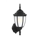 1 Light Aluminum Outdoor Wall Lantern with Satin Etched Glass-15.5 Inches H by 6.5 Inches W - 73-BEL-1002001